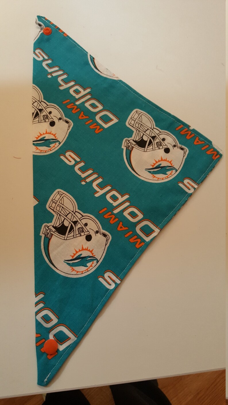 Miami Dolphins Snap on Bandana Etsy