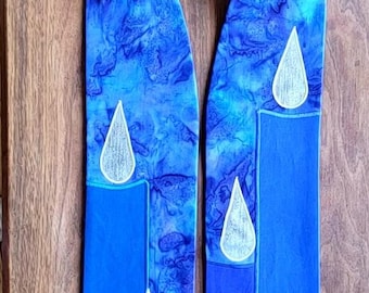 Advent Blue Candle Batik Stole