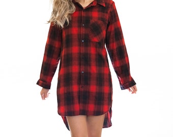 10/11/12/13/14/15  pcs Bundle Fannel PJ Dress / Bridesmaid Getting Ready/ Boyfriend shirt/ Plaid Shirt / Oversized/ Comfy/ lumberjack