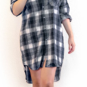 10/11/12/13/14/15 pcs Bundle Fannel PJ Dress / Bridesmaid Getting Ready/ Boyfriend shirt/ Plaid Shirt / Oversized/ Comfy/ lumberjack Navy