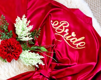 Final SALE!! CLEARANCE High Quality Premium Satin solid color bridesmaid robe ( Optional Custom Initial or Back)