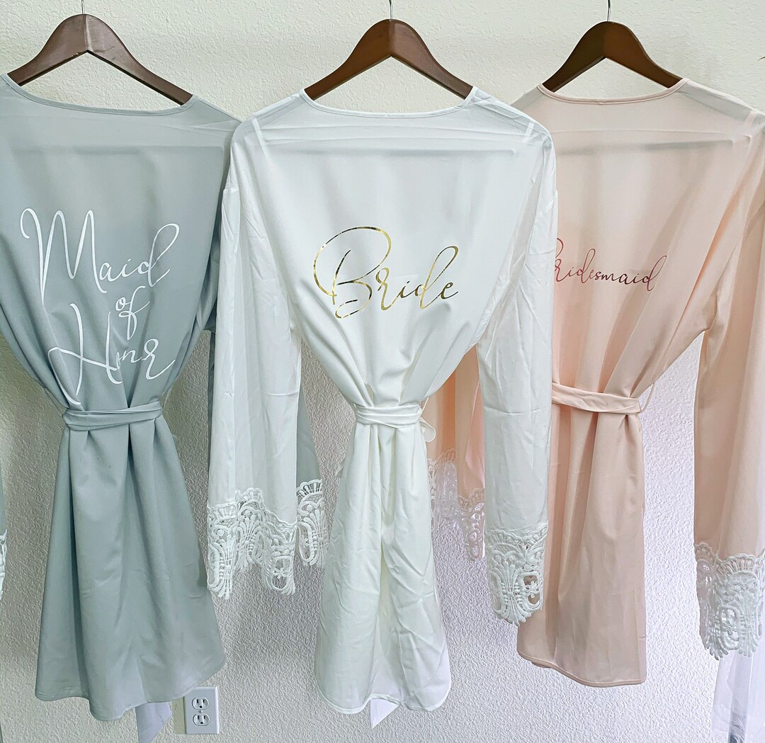 Under Robe Soft Personalized Soft Chiffon Robe With Under Slit - Etsy