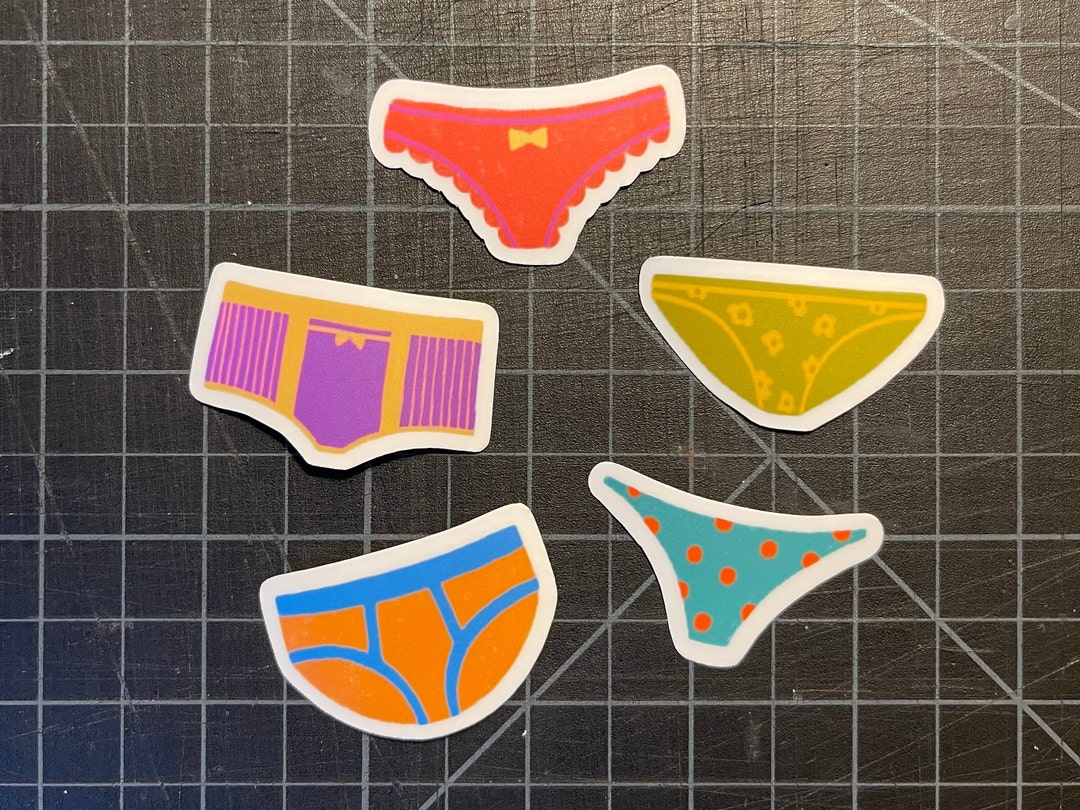NEW Set of 5 Sticker / Bikini Bottom Sticker / Underwear Etsy