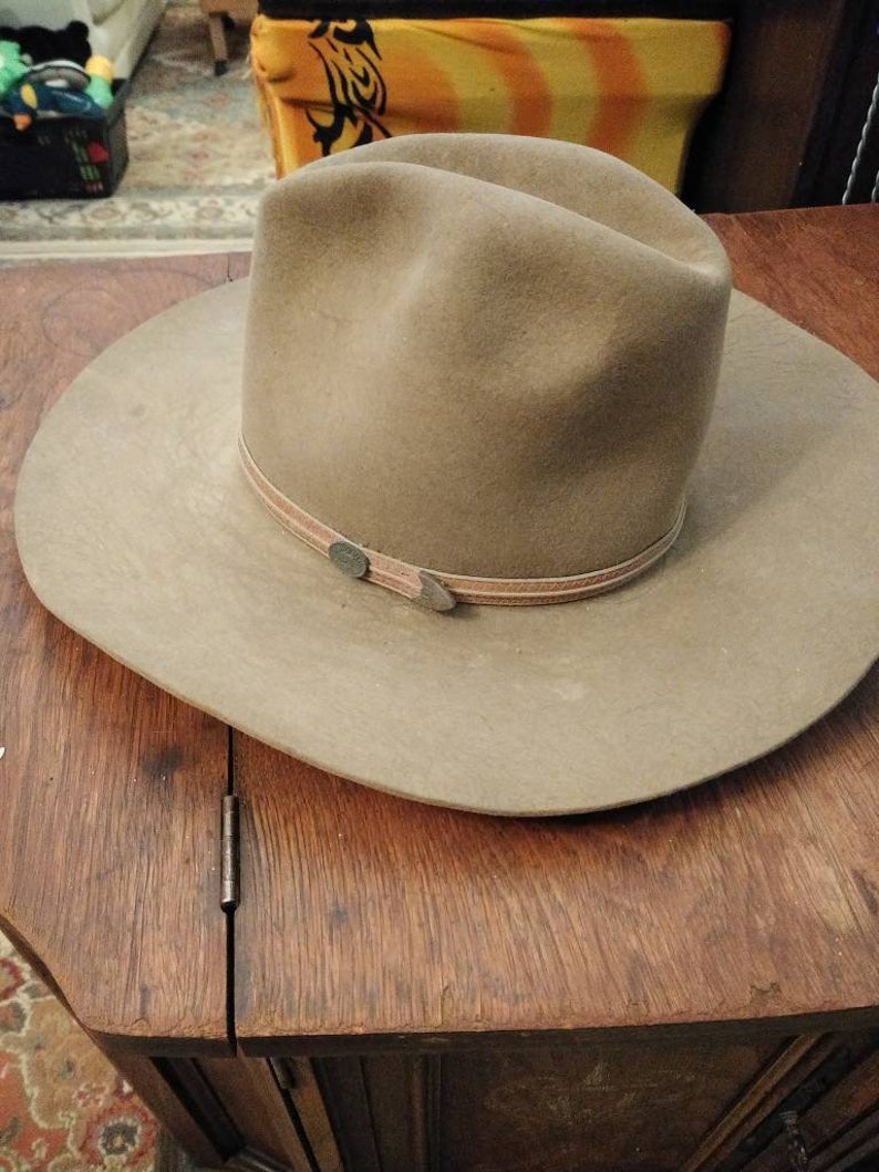 Vintage Beaver Brand Beaver Fur Wide Brim Cowboy Hat sz. 7 Etsy