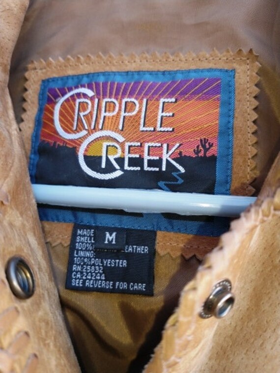 Never Worn CRIPPLE CREEK Vintage Brown Fringed Be… - image 3