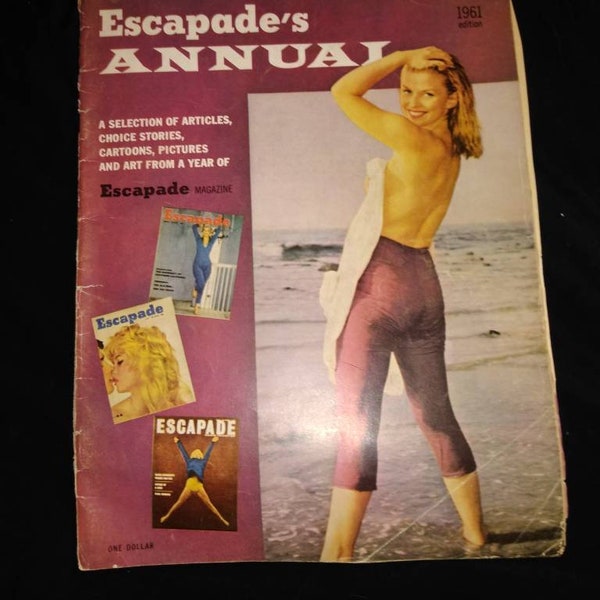 Vintage Adult Magazine ESCAPADES ANNUAL 1961 in Fair Condition