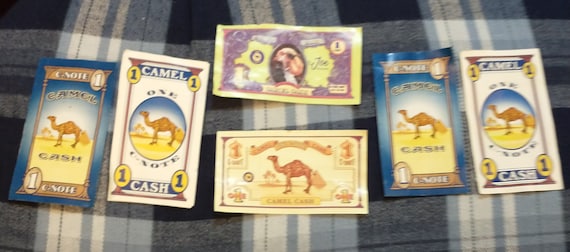camel cigarettes c notes Lot of Six Assorted Camel Cash C Notes