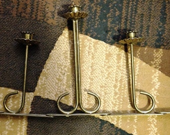 Vtg 5 Candle Folding Brass Adjustable Candelabra