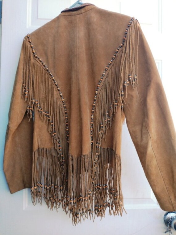 Never Worn CRIPPLE CREEK Vintage Brown Fringed Be… - image 4