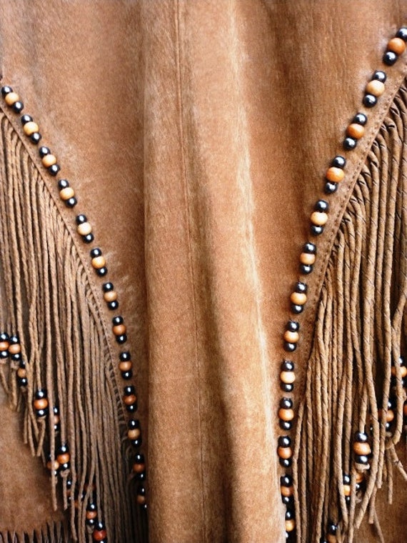 Never Worn CRIPPLE CREEK Vintage Brown Fringed Be… - image 5