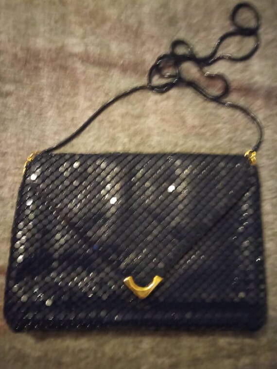 Vintage Black Sequin Crossbody Handbag Stylish
