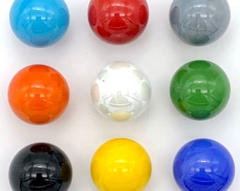 Choose From 11 Colors Opal Glass Shooter Marbles 25mm: Choice of Sample Pk of 9 Assorted Color Marbles or Pk of 5 Marbles of the Same Color