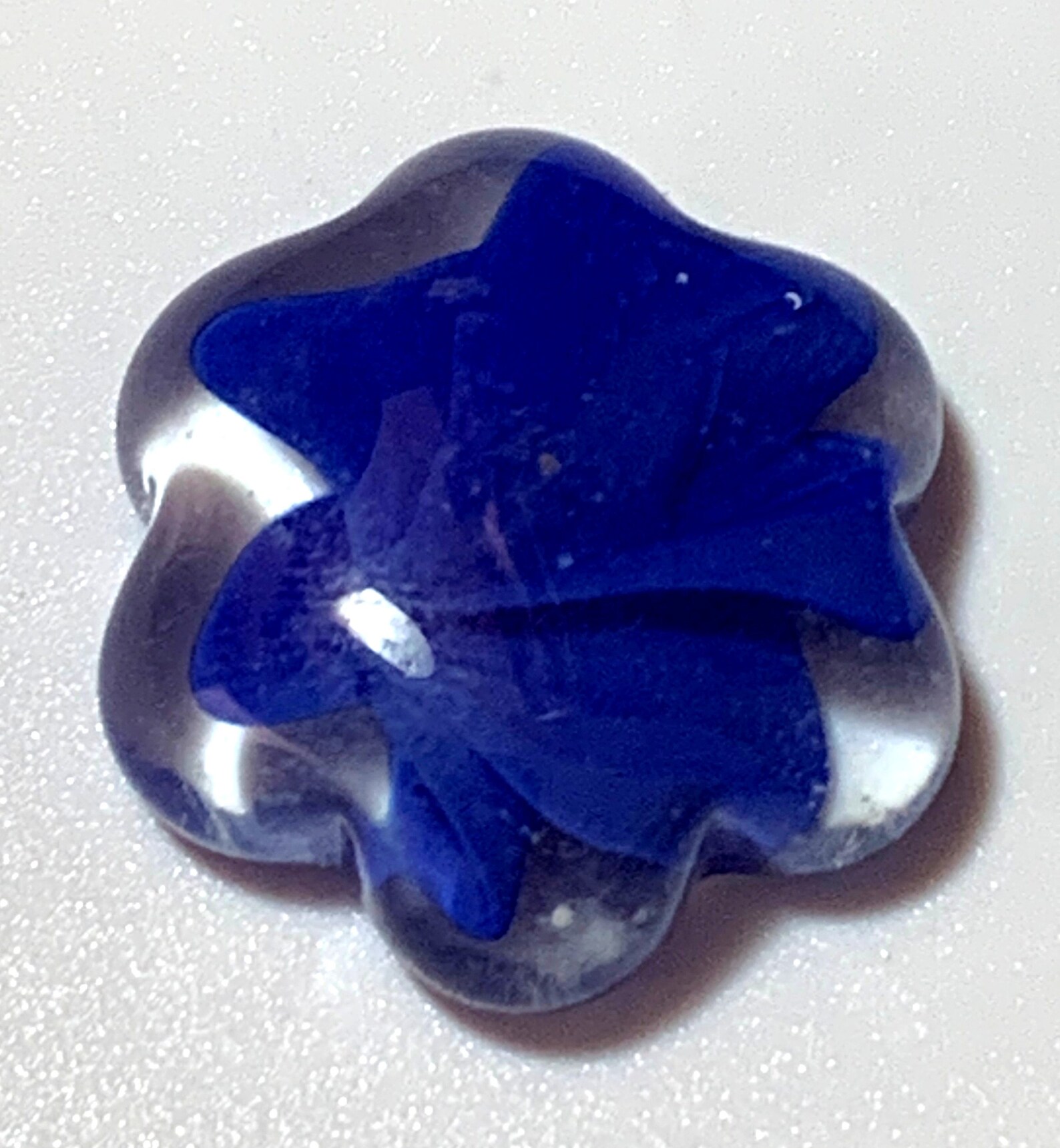 Set of 40 Flower Shaped Glass Gems 7/8 10 of Each Etsy