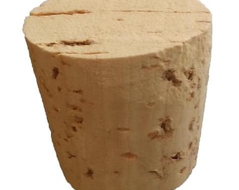 Size 11 Tapered Cork Stopper - Top  1 1/16 x Point 53/64 x 1 1/4 Length (Inches)  Choice of Quantity
