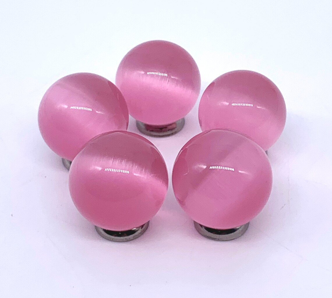 16mm Nimbus Pink Cat's Eye Marbles Fiber Optic Spheres Etsy