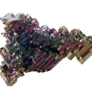 3 Bismuth Crystal Specimens Beautiful Rainbow Mineral Healing, Crafts Choice of Size image 1