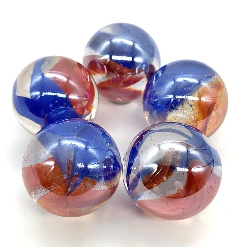 22mm iceberg Glass Marble Shooters Pack of 5 Etsy