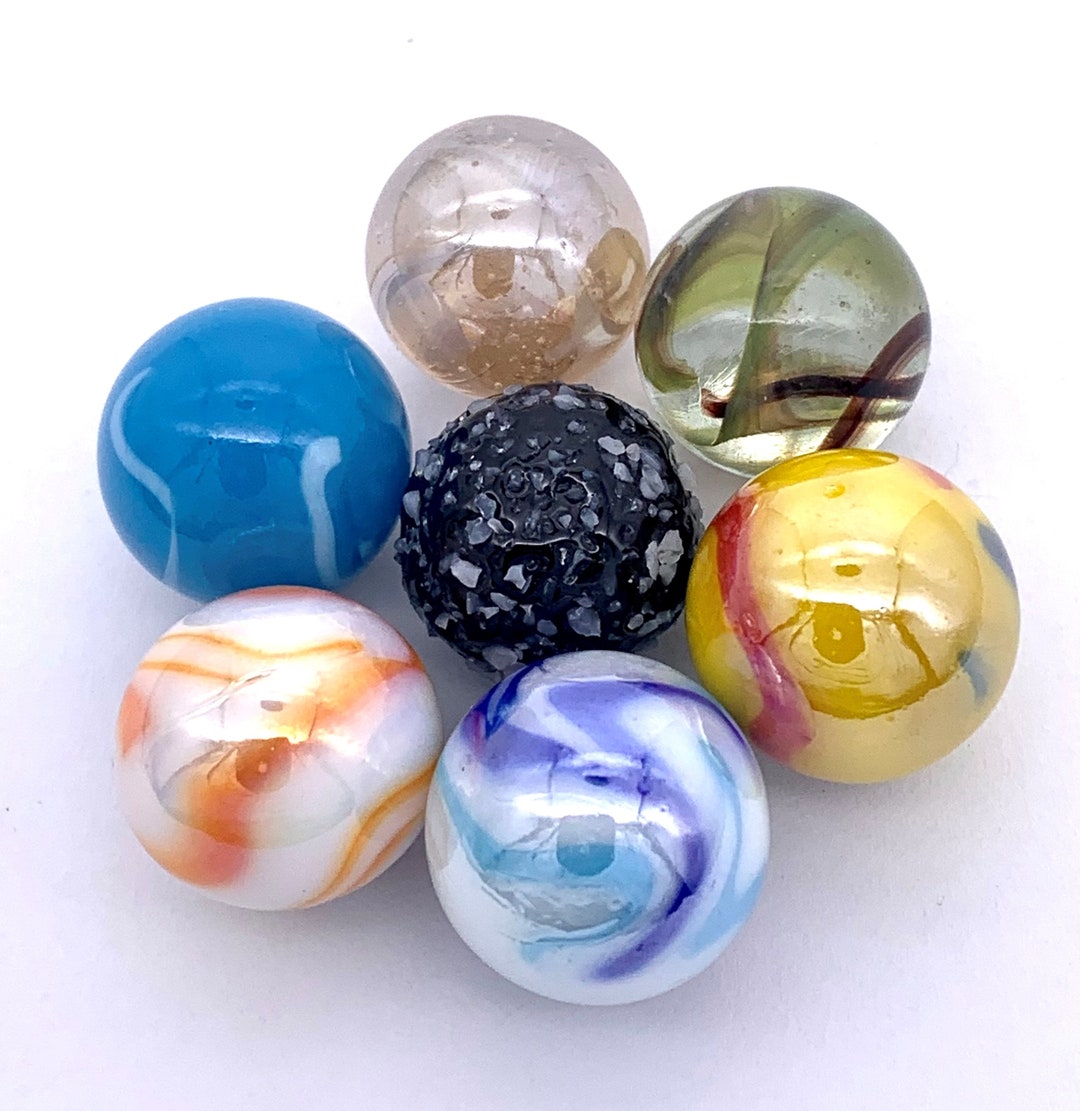 New for 2023 Pack of 7 Styles 16mm 5/8 Marbles Glass Players Vacor