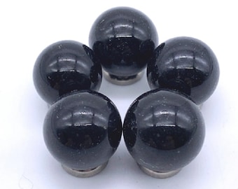 New for 2023! Opal Black 22mm Glass Shooter Marbles 7/8" Pk 5 Shiny Vacor House of Marbles Games Arts & Crafts Party Favors Decor