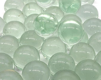 25mm Glacial Ice Clear Glass Shooter Marbles (1 inch) Choice of Quantity Pk 5, 25 or 100 Transparent w Light Green / Blue Tint New for 2022!