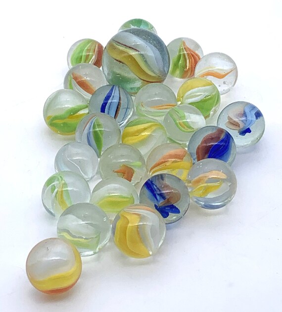 Lot De 30 Billes En Verre œil De Chat – 16 Mm, Couleurs Variées, Fabriquées à La Main, Décor Et Jeu Enfant