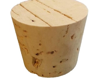 Size 22 Tapered Cork Stopper - Top  1 47/64 x Point 1 15/32 x 1 1/2 Length (Inches)  Choice of Quantity