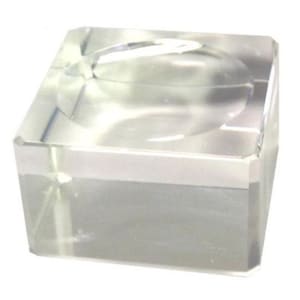 20mm Clear Beveled Glass Display Stand Pack of 3 for Collectible Marble Good for up to 50mm Marble