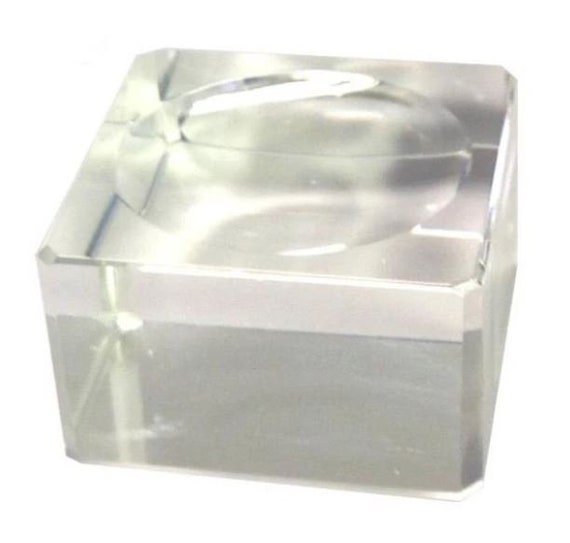 20mm Clear Beveled Glass Display Stand Pack of 3 for Collectible Marble Good for up to 50mm Marble
