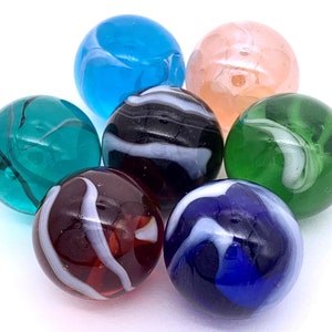 7 Colors of 25mm 1 Glass Shooters Transparent or Translucent Stained Glass Decor Stingray Rooster Octopus 4 More Vacor Mega Marbles Bild 3