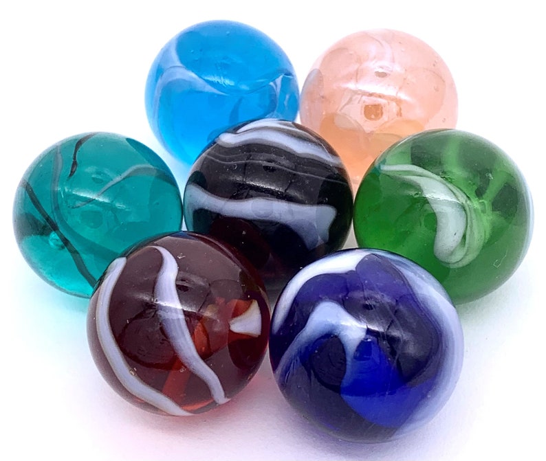 7 Colors of 25mm 1 Glass Shooters Transparent or Translucent Stained Glass Decor Stingray Rooster Octopus 4 More Vacor Mega Marbles Bild 3
