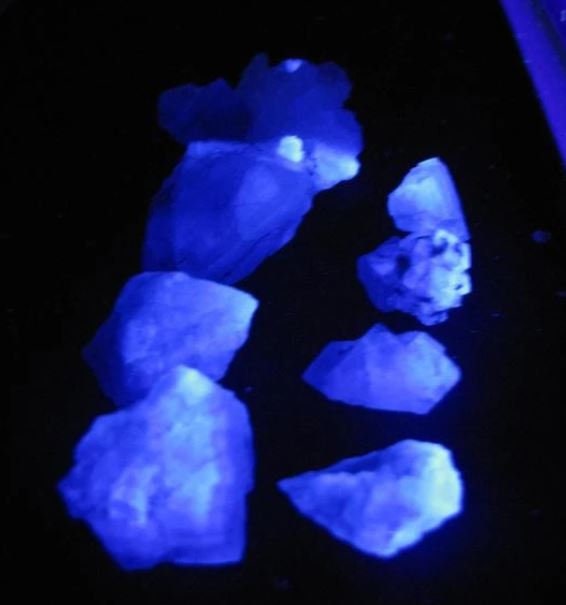 Fluorite Halide Mineral 10 Unpolished Fluorescent Rock Specimens