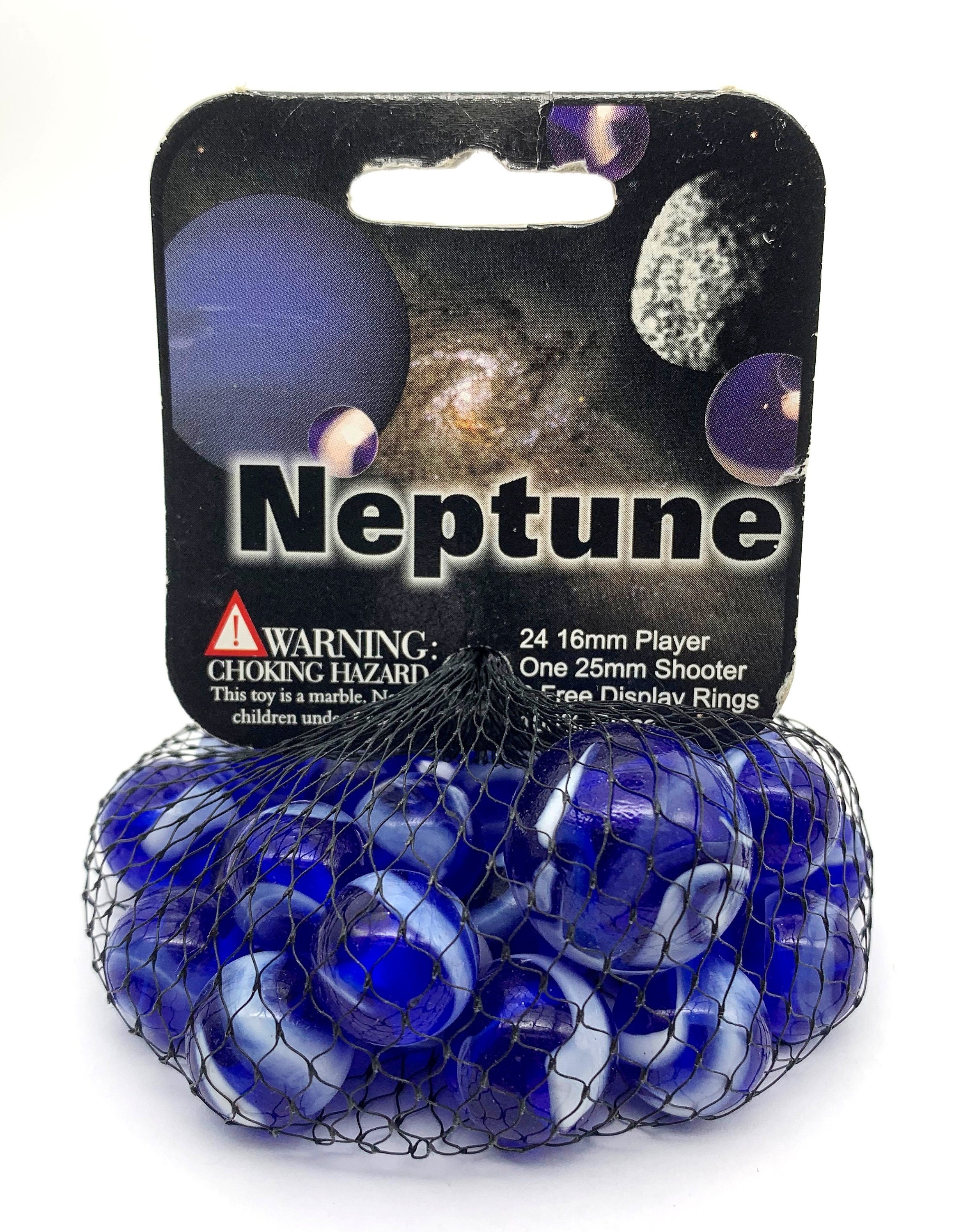 Net Bag of 25 neptune Glass Mega Marbles