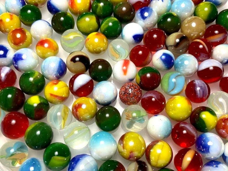 Bulk Assorted Premium PeeWee Glass Marbles 12mm Choice of Etsy
