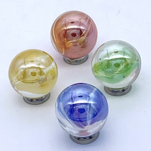 New for 2021! "Rainbow" Iridescent 16mm Mega Marbles Players Choice of Quantity Pk of 4, 5 or 20 & Colors: Blue, Green, Red, Yellow or Mixed