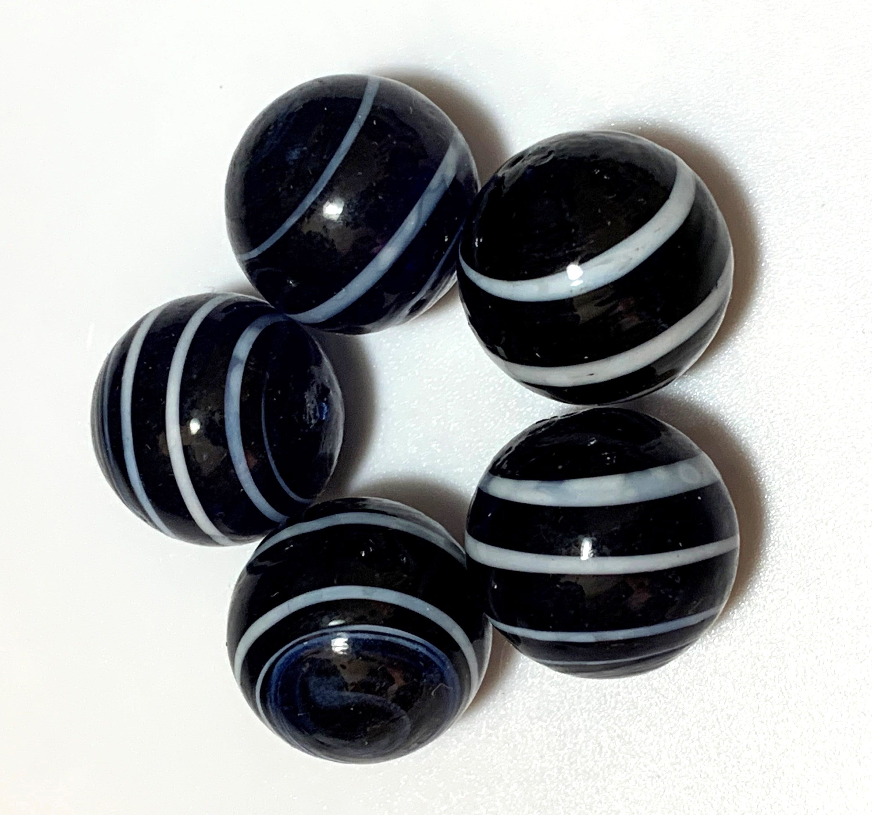 22mm Stripes Translucent Midnight Blue and White (7/8 Inch
