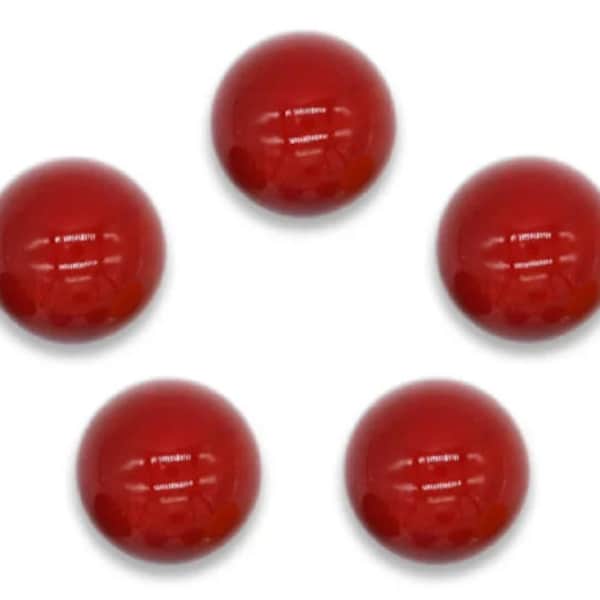 16mm "Red Opal" Game Marbles (5/8") Choice of Quantity: Packs of 5, 10, 25, 50, 100, or 250 Shiny Red Glass Crafts Yard Art