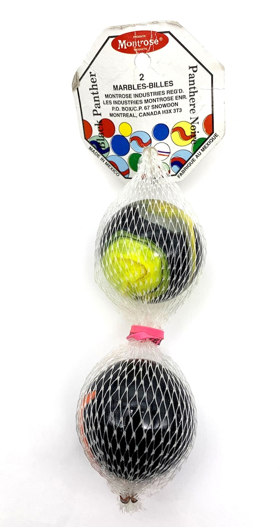 MaRécréation – Lot De 2 Billes Calot Perle Noir – Verre 25 Mm – Jeux De Récréation – Dès 3 Ans