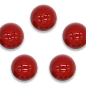 5 Red Solid Opal Glass Shooter Marbles 25mm Packs of 5