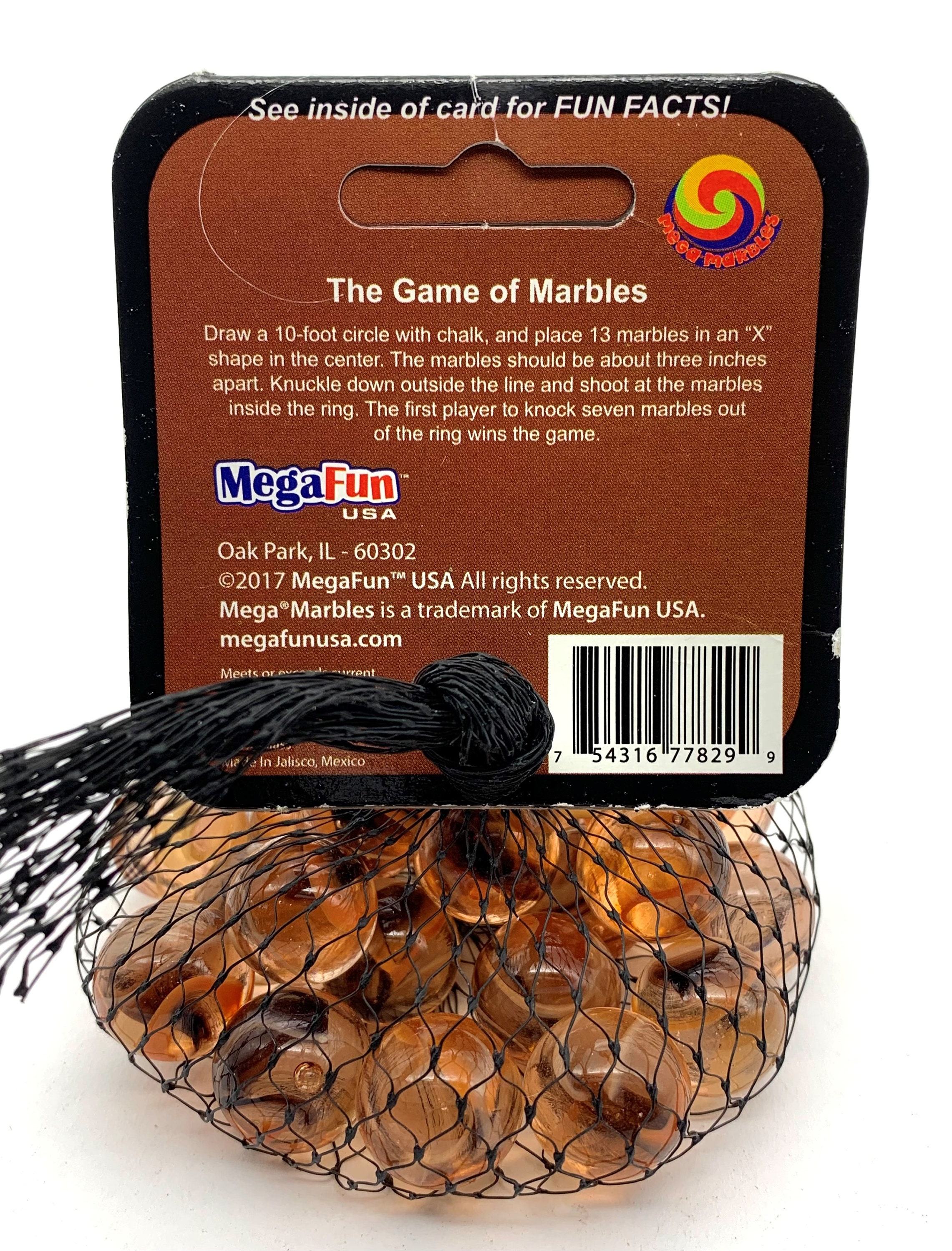 Lion Net Bag Glass Mega Marbles by Vacor Transparent Base With  