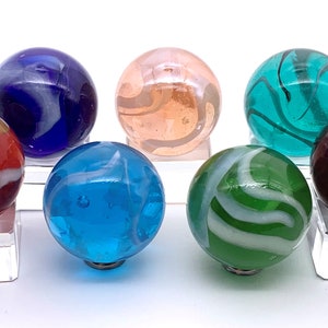 7 Colors of 25mm 1 Glass Shooters Transparent or Translucent Stained Glass Decor Stingray Rooster Octopus 4 More Vacor Mega Marbles Bild 1