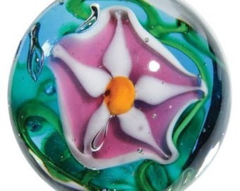 Stargazer - Handmade Art Glass Marble w Stand (16mm or 22mm) Decorating Games Crafts Art Work