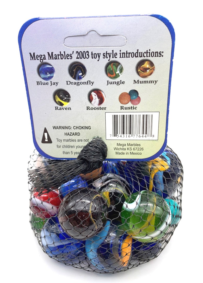 2003 Limited Edition Glass Mega Marbles Numbered Net Bag Collection ...