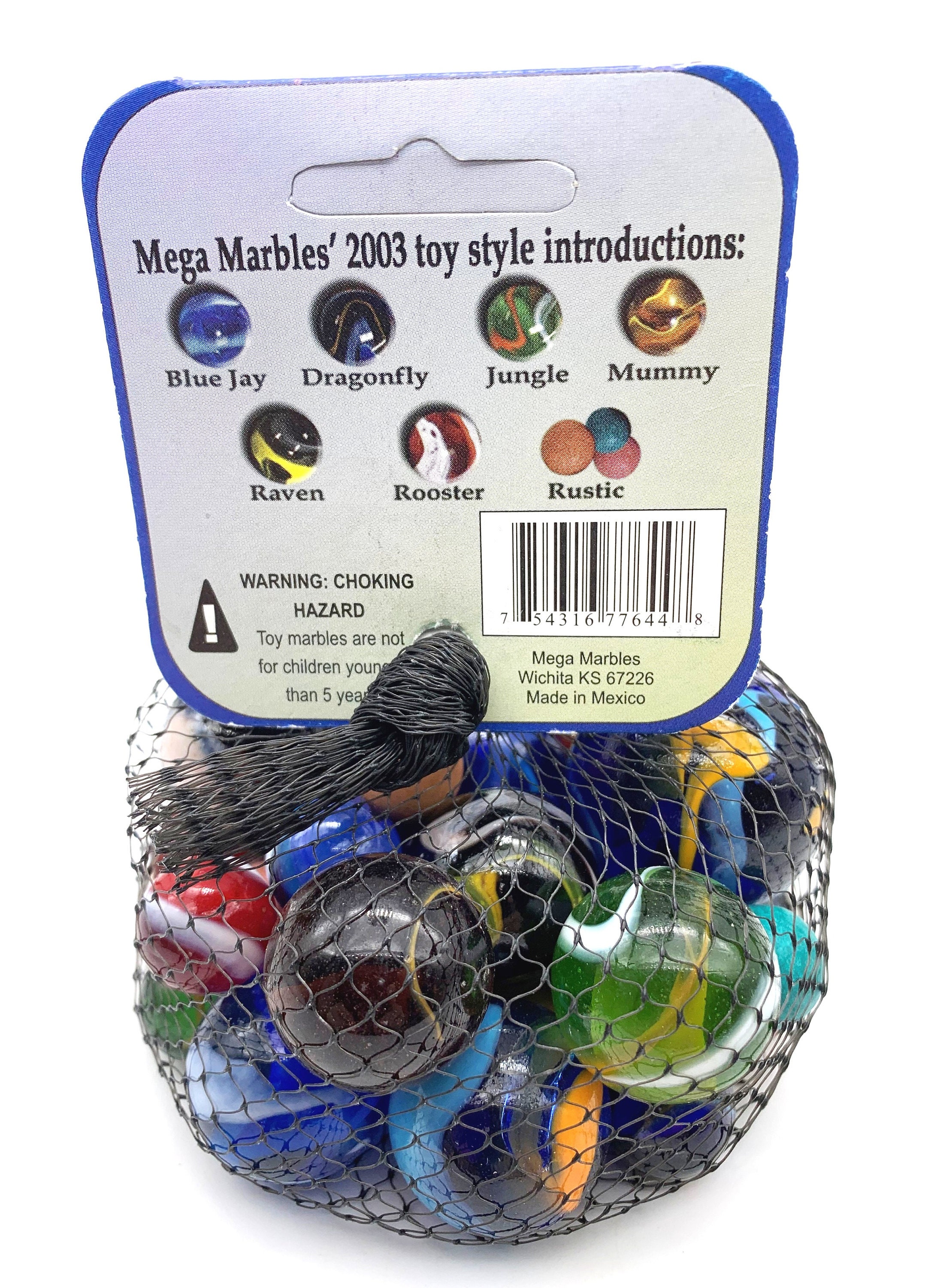 2003 Limited Edition Glass Mega Marbles Numbered Net Bag