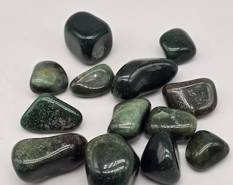 Green Aventurine Healing Crystals – pk of 5 or 25 Tumbled Stones for Reiki, Energy, Meditation, and Crystal Grids Moss Agate Quartz Fuchsite