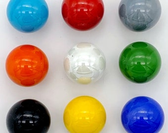 Game Bag Of 24 Glass Marbles (14mm) And 6 Dice For Aggravation