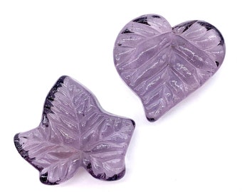 Hojas de cristal lila (paquete de 2 o unidades) Gemas de vidrio transparente Formas decorativas Relleno de jarrones Decoración de mesa Manualidades Vacor Mega Marbles