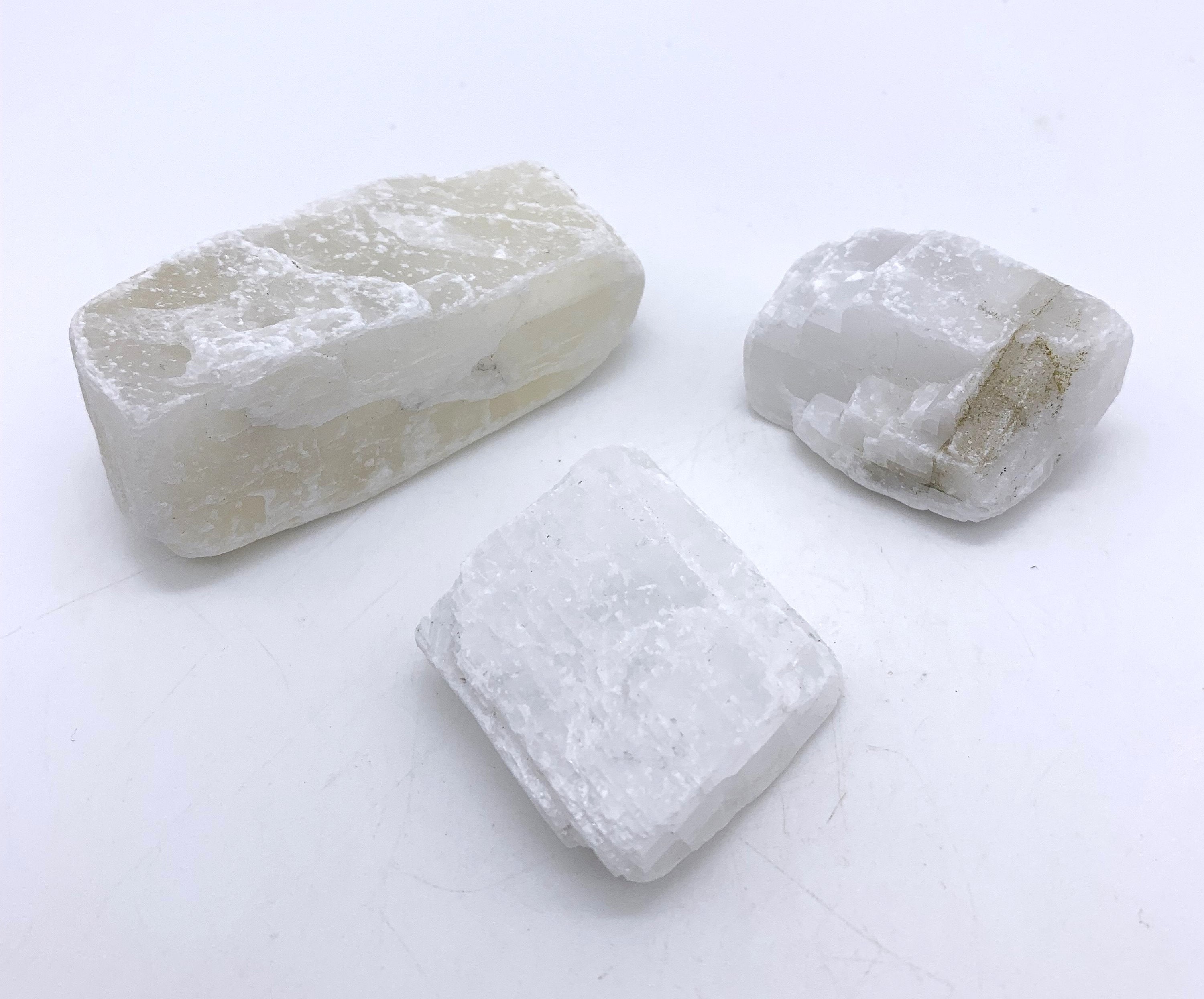 Calcite Mineral W/cleavages - 3 Rocks - Unpolished Mineral Specimen ...
