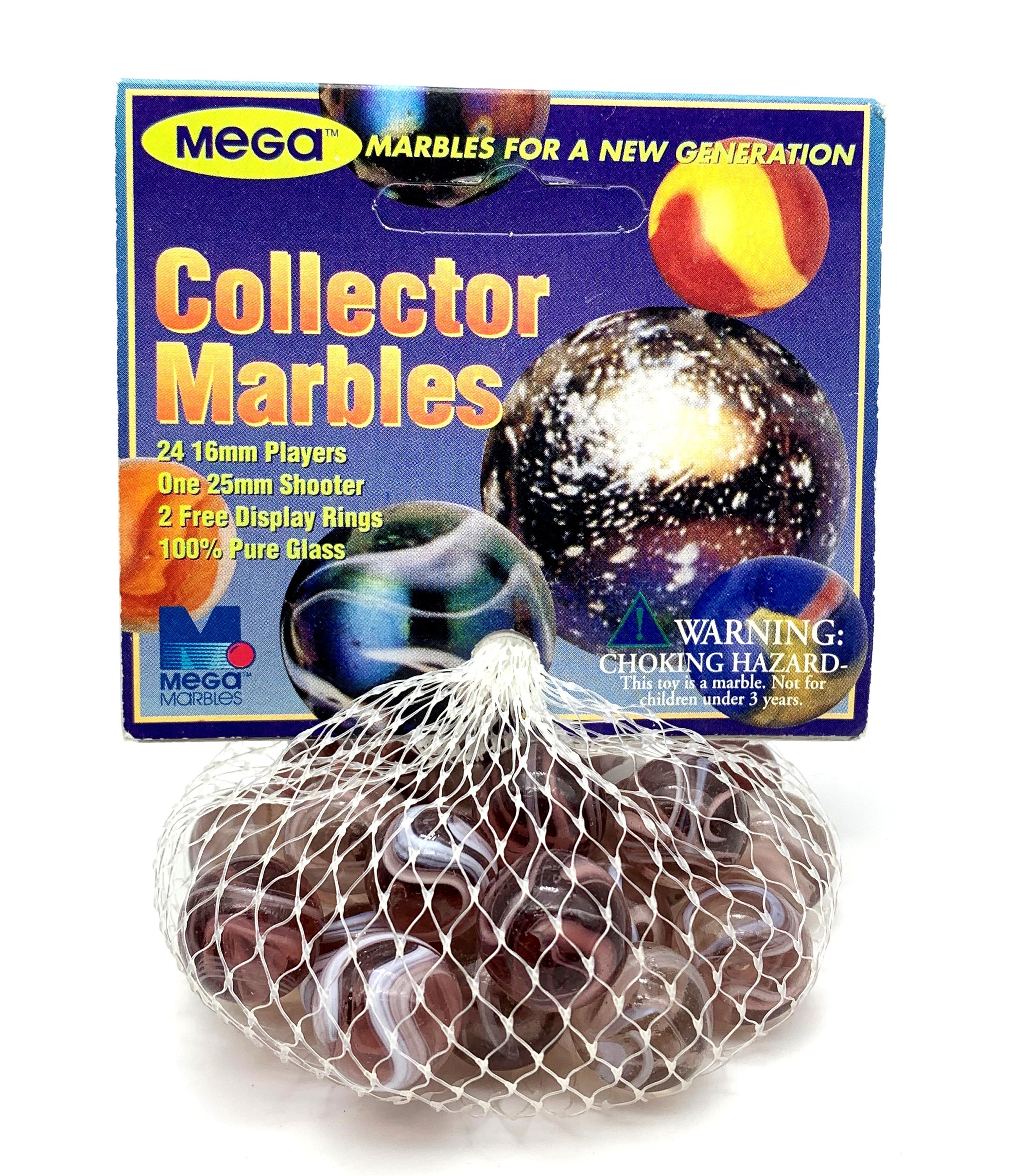 Octopus Collector Series Net Bag Blue Label 25 Glass Mega Marbles