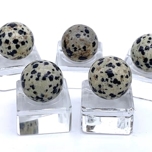 16mm Dalmatian Stone Game Player Marbles Single or Pack of 5 (5/8&quot;) Light Tan with Dark Spots Discontinued Decorating Crafts Art Work