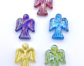 Mini "Angels" Assorted Colors Glass Figurines Choice of Pk 5, 15, or 18 Miniature Festive Shapes Arts & Crafts Party Favor Gifts Retired!
